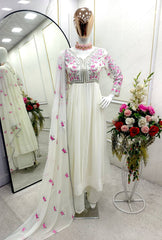 Precious Sequence Work White Color Gown With Palazzo