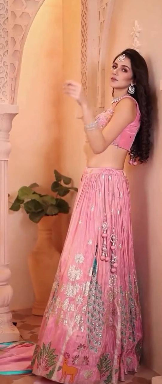 Wonderful Sequence Work Pink Color Lehenga Choli