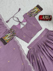 Occasion Wear Sequence Work Lavender Color lehenga choli