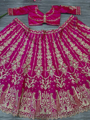 Marriage Special Tapeta Silk Pink Color Lehenga Choli
