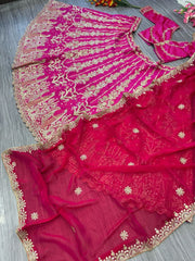 Marriage Special Tapeta Silk Pink Color Lehenga Choli