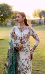 Delightful Modal Silk White Color Palazzo Suit