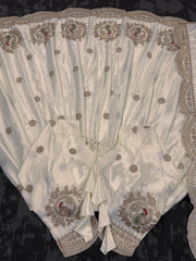 Eyes Catching Sequnce Work Cream Color Gown