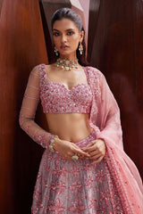 Occasion Wear Malburi Silk Pink Color Lehenga Choli