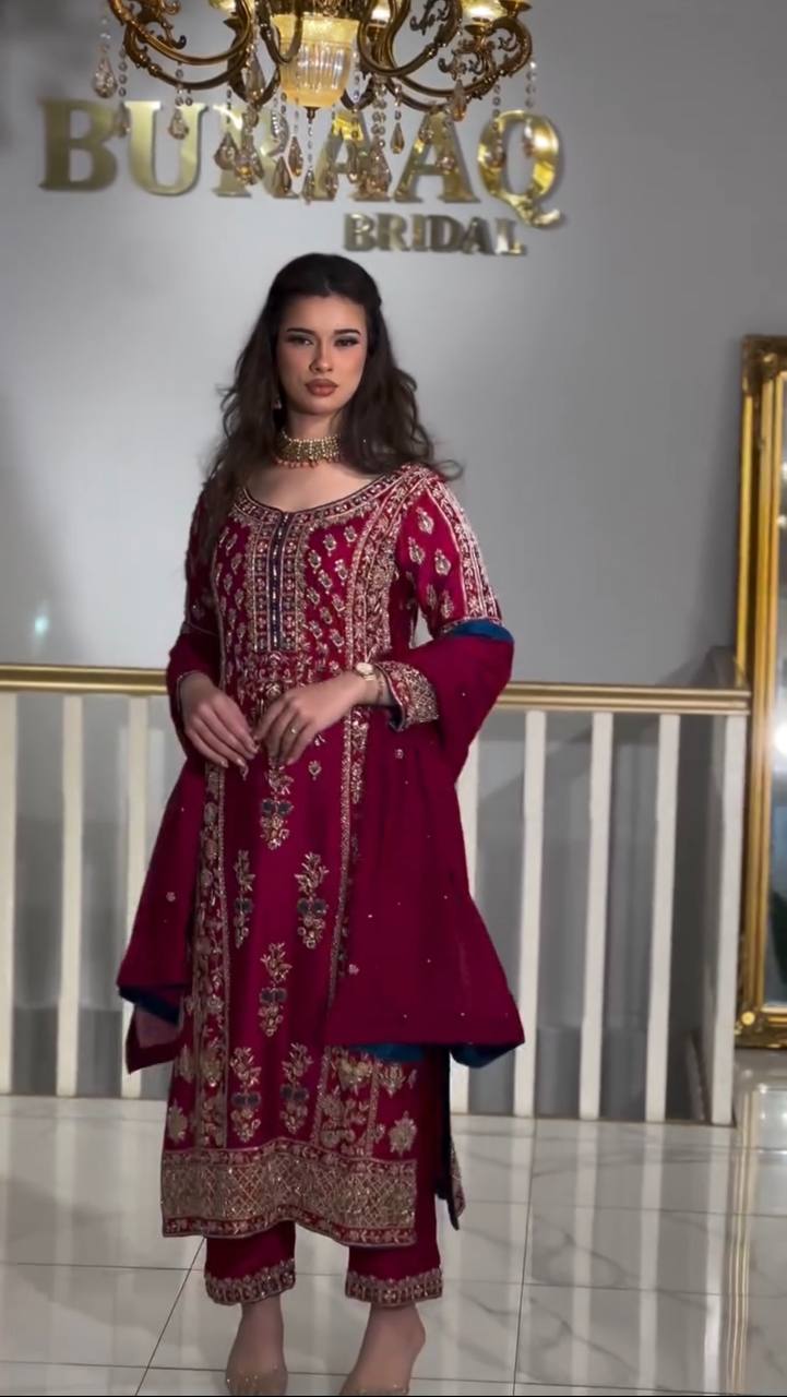 Fancy Sequence Work Pink Color Salwar Suit