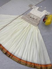 Fantastic Sequence Work White Color Top With Lehenga