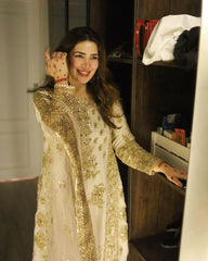 Stunning Sequence Work White Color Sharara Suit