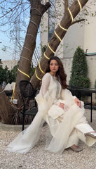 Beautiful White Color Embroidery With Hand Work Patiala Suit