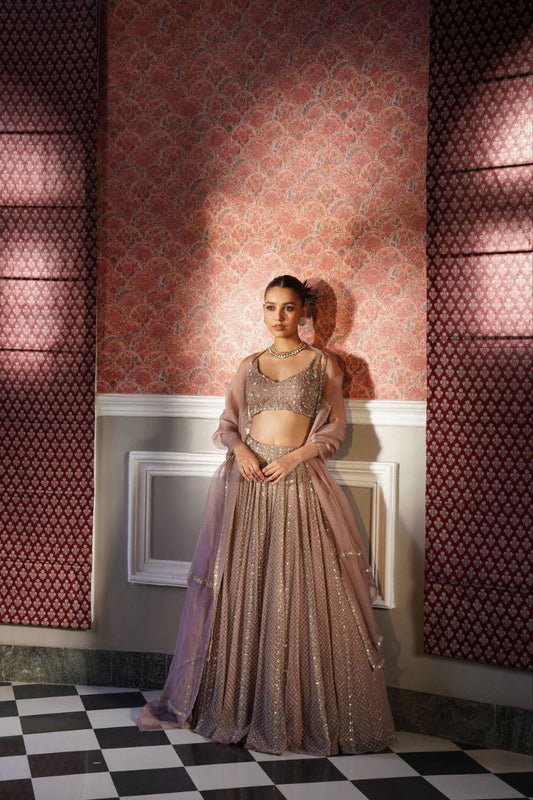 Designer Peach Color Heavy Work Lehenga Choli