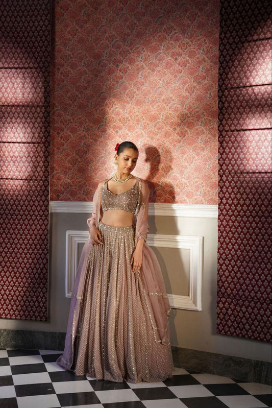 Designer Peach Color Heavy Work Lehenga Choli