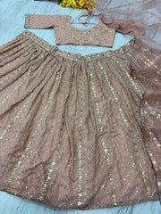 Designer Peach Color Heavy Work Lehenga Choli