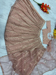 Designer Peach Color Heavy Work Lehenga Choli