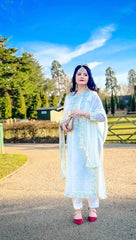 Shining  Work White Color Salwar Suit