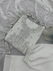 Shining  Work White Color Salwar Suit