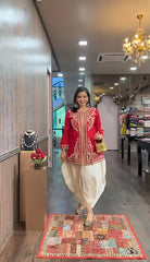 Amazing Heavy Sequence Work Pink Color Dhoti Suit