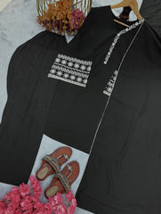 Amazing Black Palazzo Suit With Dupatta