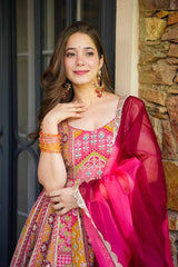 Gorgeous Digital Printed Multi Color Anarkali Gown