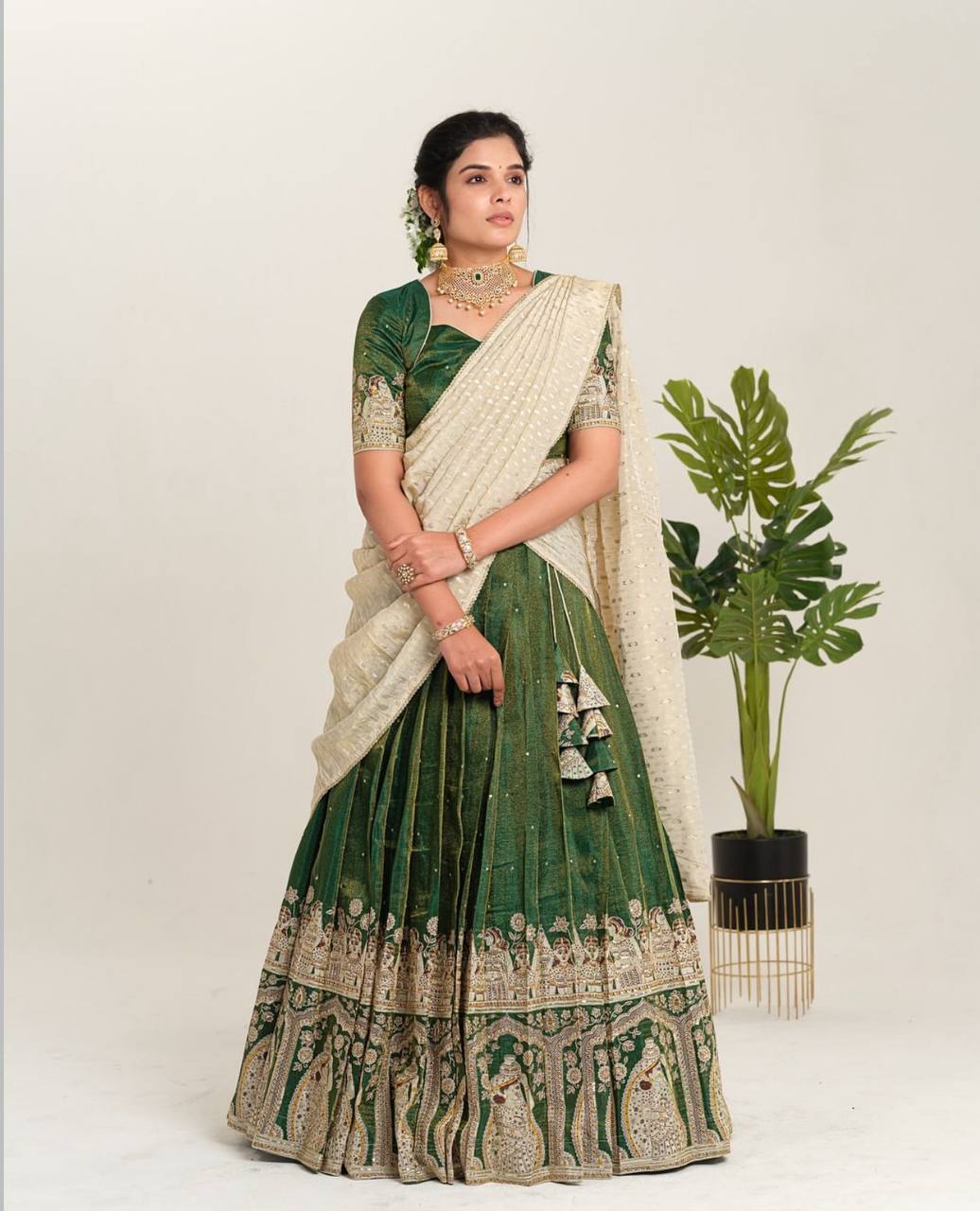 Marriage Special Heavy Work Green Color Lehenga Choli