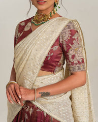 Marriage Special Heavy Work Marron Color Lehenga Choli