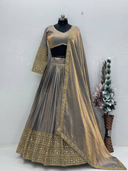 Marriage Special Heavy Work Grey Color Lehenga Choli