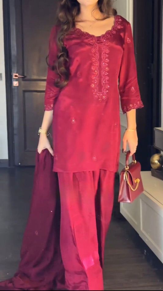 Blissful Sequence Work Pink Color Salwar Suit