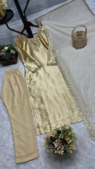 Stunning Sequence Work Off White Color Salwar Suit