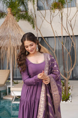 Festive Wear Onion Color Anarkali Gown
