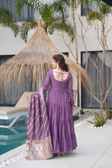 Festive Wear Onion Color Anarkali Gown