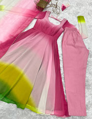 Attractive Georgette Multi Color Anarkali Suit