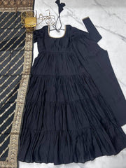 Festive Wear Black Color Anarkali Gown