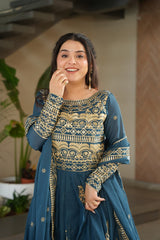 Function Wear Embroidery Work Rama Color Gown