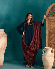 Marvelous Sequence Work Navy Blue Color Patiala Suit