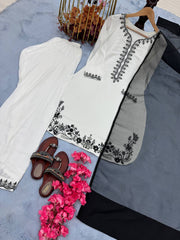 Amazing Sequence Work White Color Patiala Suit