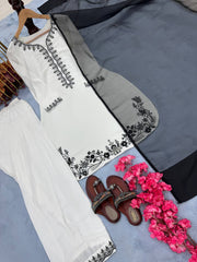 Amazing Sequence Work White Color Patiala Suit