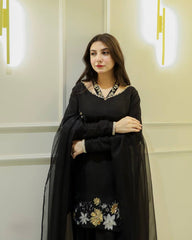 Elegant Sequence Work Black Color Salwar Suit