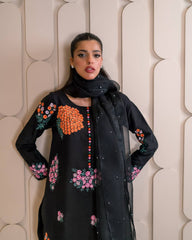 Trendy Black Color Flower Printed Salwar Suit