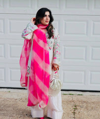 Vichitra Silk Sequence Work White Color Palazzo Suit