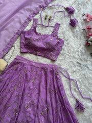 Fantastic Sequence Work Lavender Color Lehenga Choli