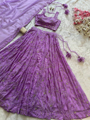 Fantastic Sequence Work Lavender Color Lehenga Choli