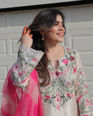 Luxury White Color Pakistani Salwar Suit
