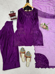 Pakistani Purple Color Salwar Suit