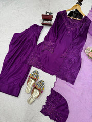 Pakistani Purple Color Salwar Suit