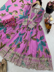 Designer Party Wear Multicolor Exclusive Gown