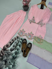 Graceful Peach Color Embroidered Fancy Salwar Suit