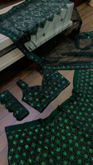 Bridal Wear Heavy Green Color Lehenga Choli and Dupatta Set