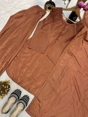 Patiala Style Brown Color Salwar Suit