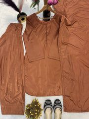 Patiala Style Brown Color Salwar Suit