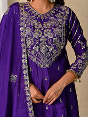 Classic Purple Color Silk Top and Lehenga Set