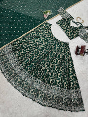 Amazing Sequence Work Green Color Lehenga Choli