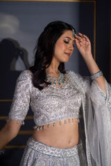 Heavy Flair White Color Marriage Wear Lehenga Choli